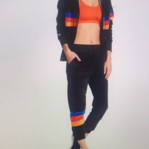 C&C California Anthropologie black jogger L